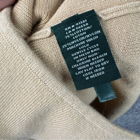 Lauren Ralph Lauren Tan Lagenlook Cotton Lightweight Knit Womens Blazer Size 3X - Picture 13 of 16